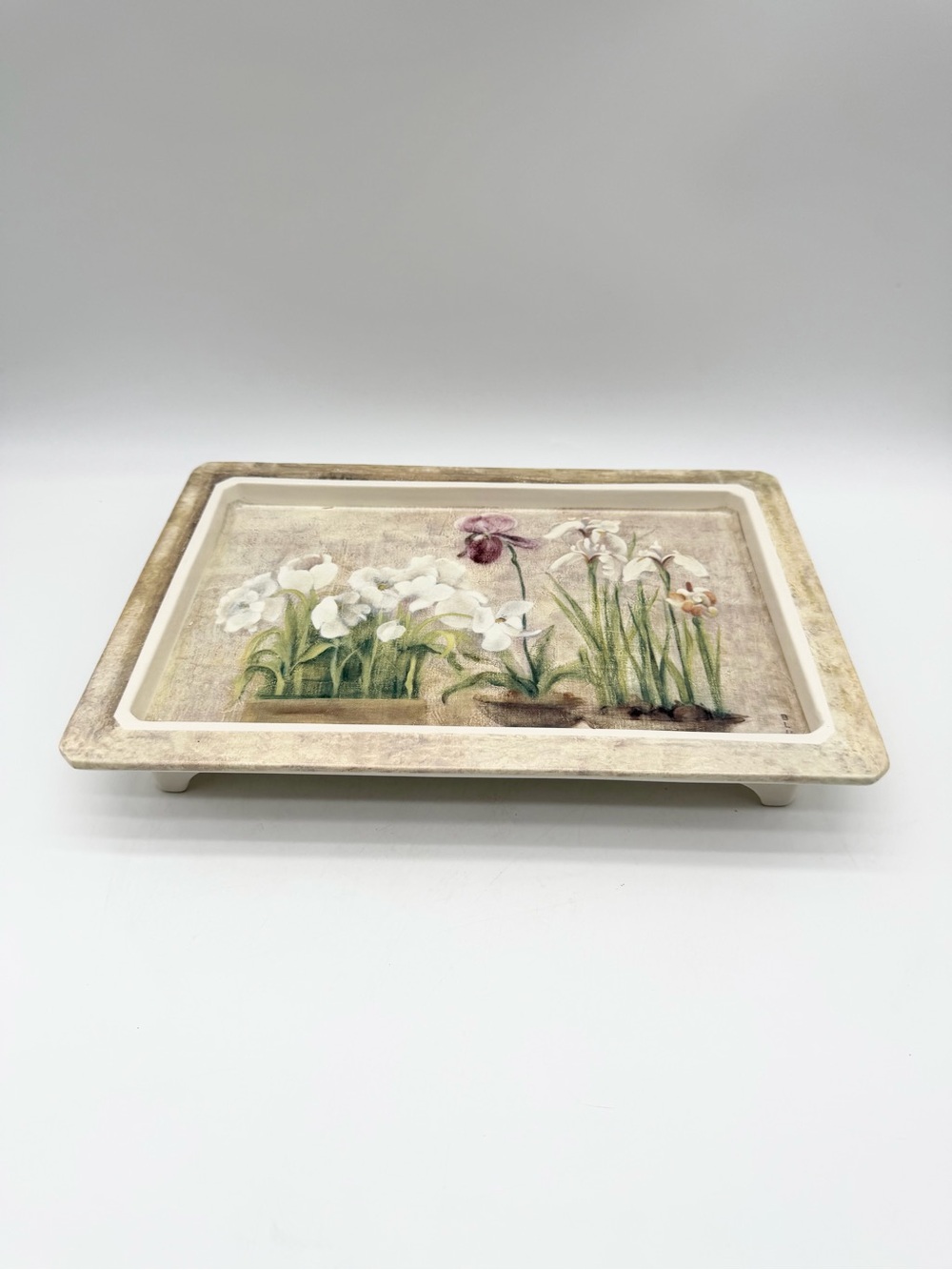 Vintage Santa Barbara Ceramic Design Cheri Blum Pimpernel Ceramic Tray